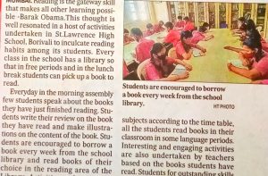 INCULCATES READING HABIT AMONG THE STUDENTS