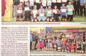 WINS OVERALL CHAMPIONSHIP TROPHY AT RYAN ZONALATHLETIC MEET 2023