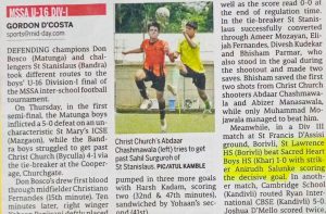 QUALIFIED FOR THE QUARTER FINALFOOTBALL CHAMPIONSHIP