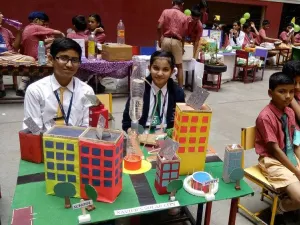 Young Scientist displaying their projects for Exhibition