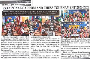 Ryan Zonal Chess & Carrom Board Tournament