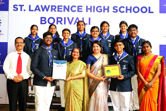 St. Lawrence Borivali Education World Award along with our school council  members.